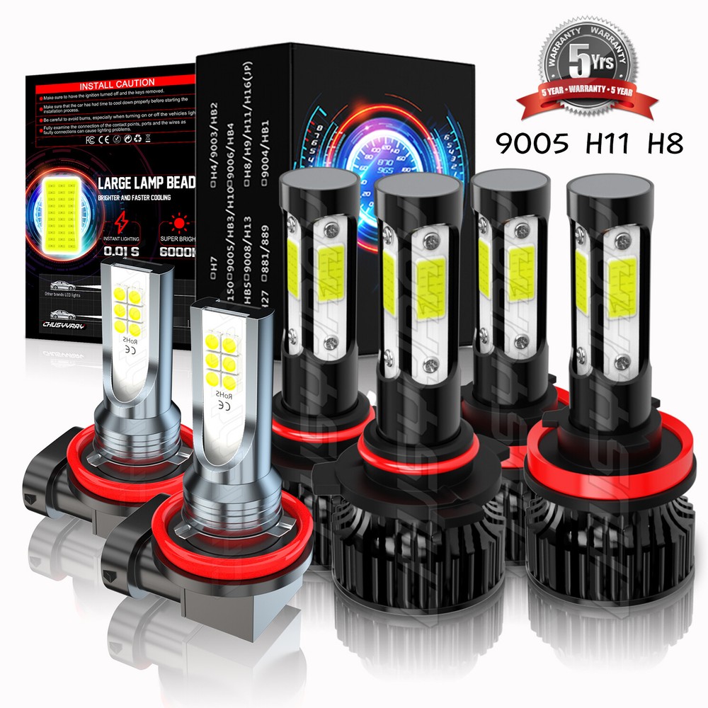 For Chevrolet Equinox Sport Utility 4-Door 22010-2017 LED Headlights Fog Bulbs