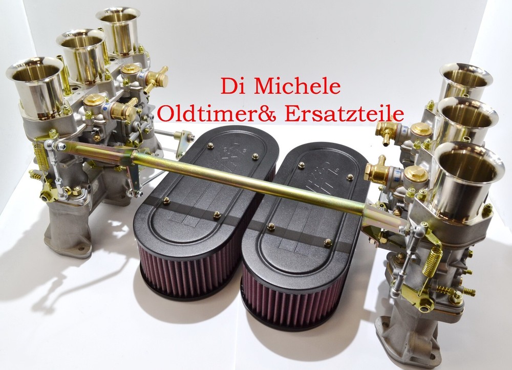 2 New IDA Weber Carburetor Complete System for Porsche 911 with K&N Filter B.5243