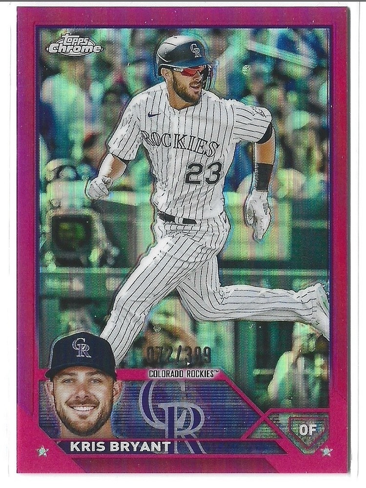 2023 Topps Chrome Kris Bryant Magenta Parallel #80 Rockies SN/399