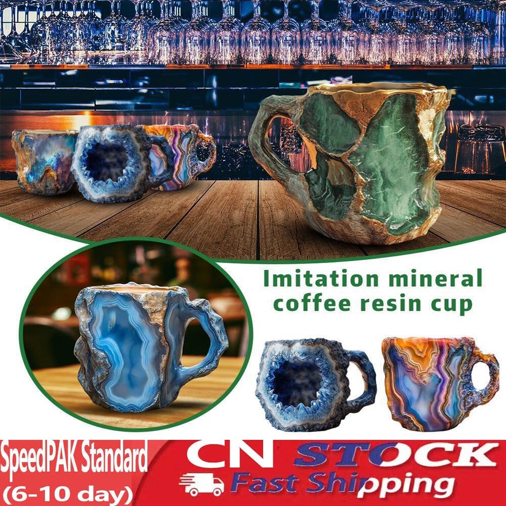 Mineral Crystal Coffee Mugs, 8 Colors Crystal Mineral Coffee Mugs, Natural NEW