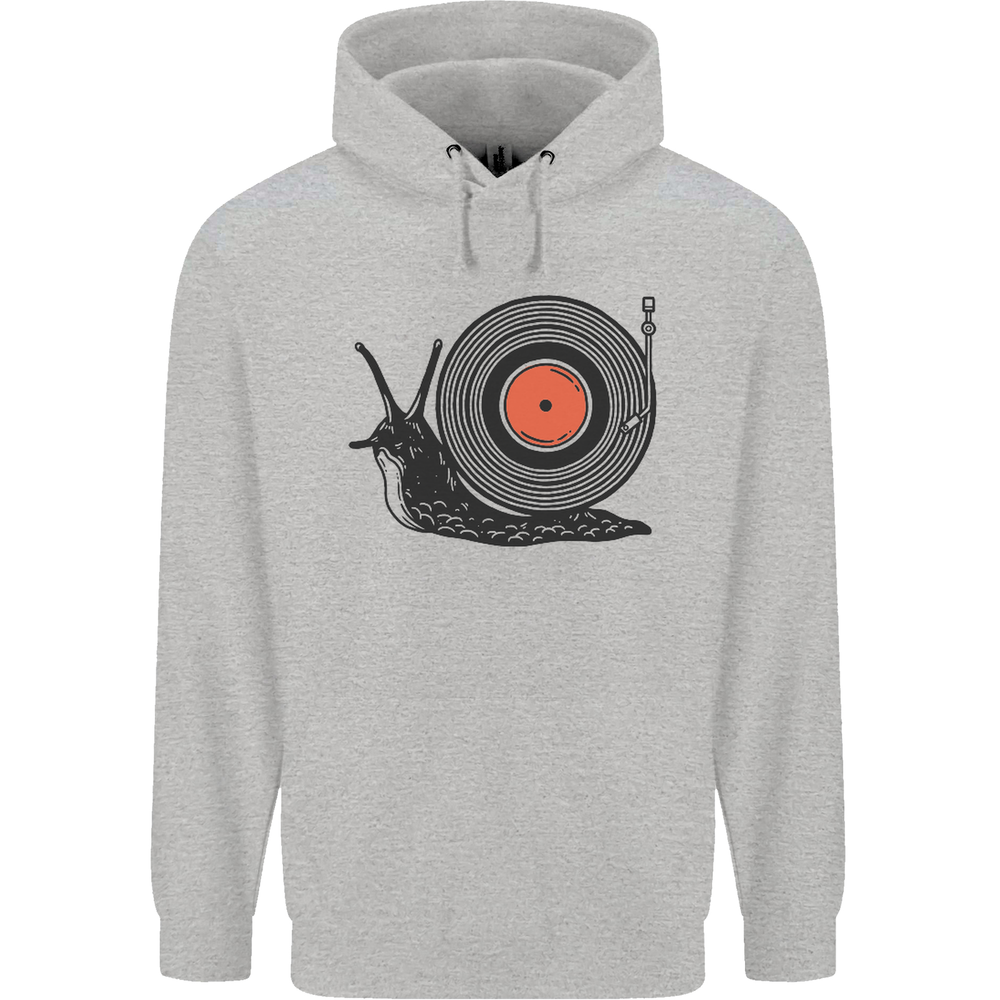 Slug Decks with Vinyl LP DJ DJing Turntable Mens 80% Cotton Hoodie