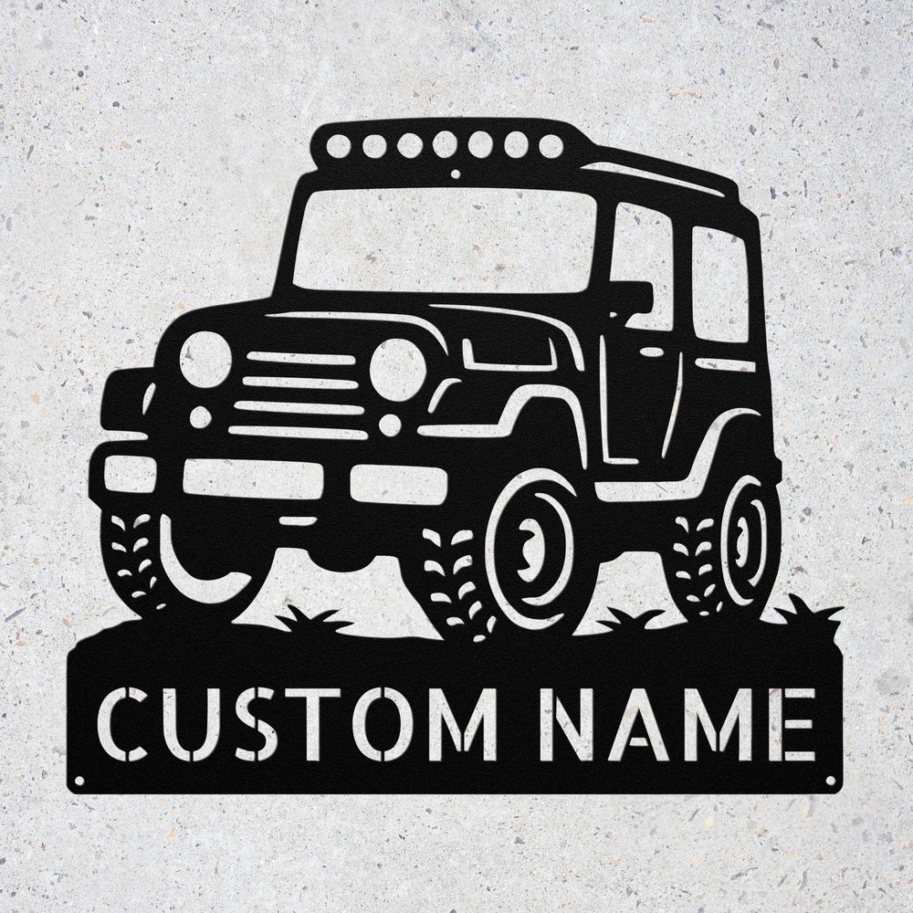 Personalized Off-Road Vehicle Metal Sign Car Truck Wall Art for Garage Man Cave