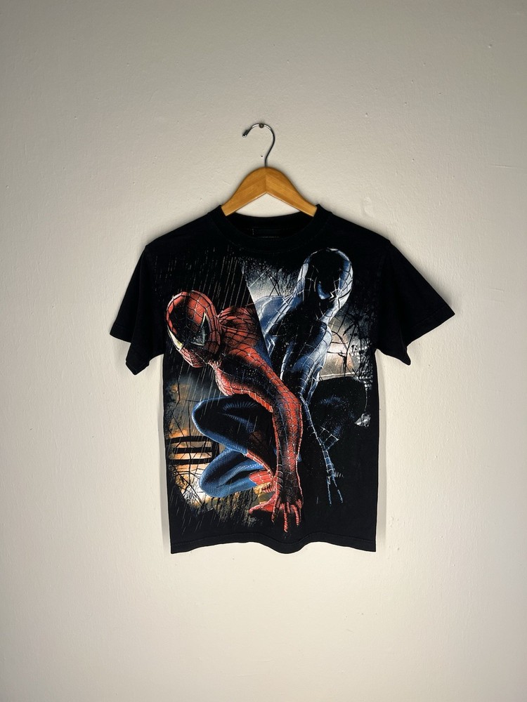 Spider-Man 3 Y2K Vintage Graphic T-Shirt Medium – Dual Suit Design