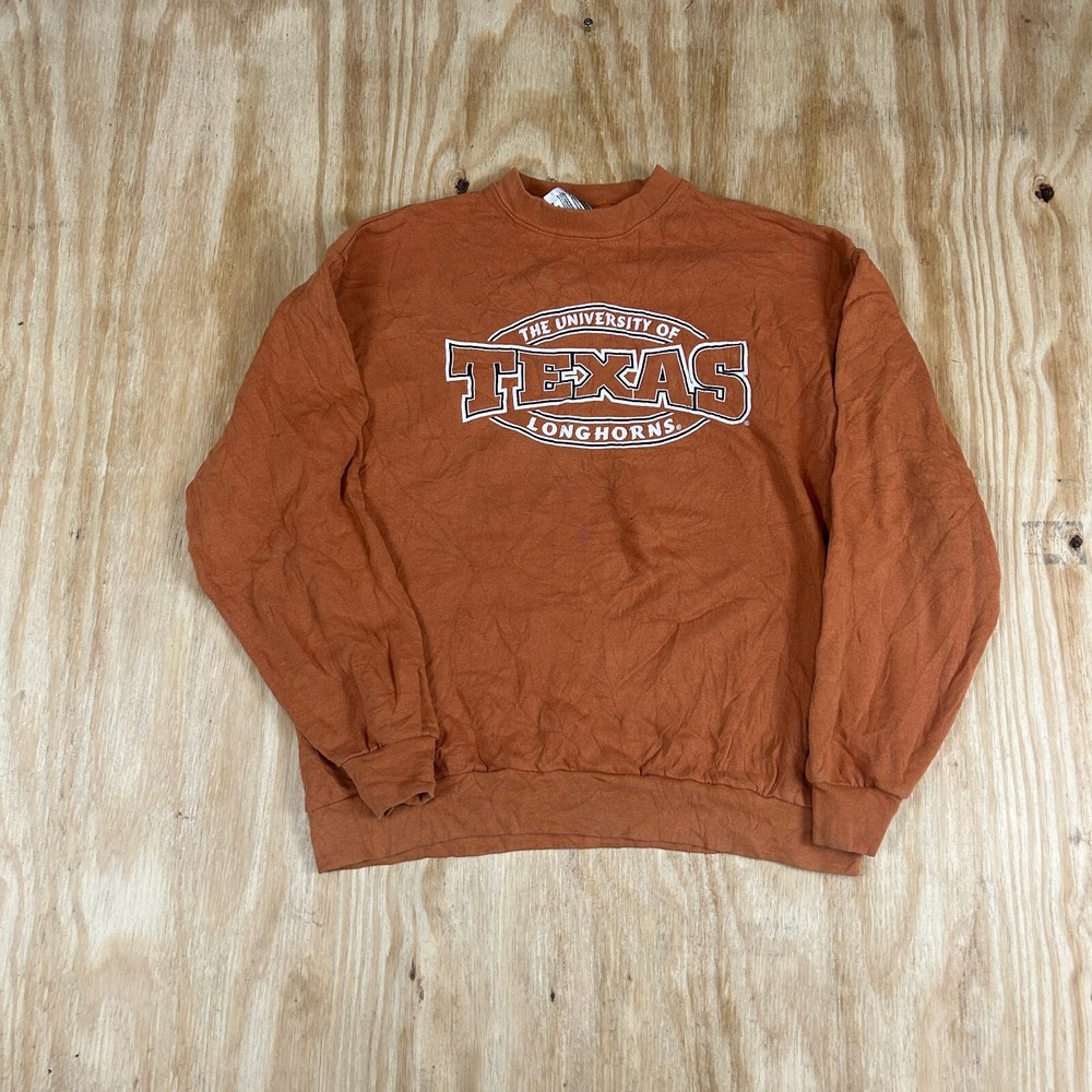 VTG Tultex UT Longhorns NFL NCAA Crewneck Sweatshirt Men's M Burnt Orange 90's
