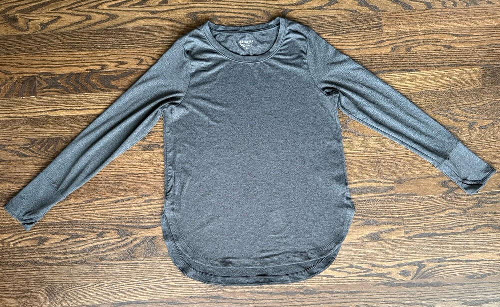 Athleta Women’s Uptempo Long Sleeve Top Heather Gray Size Medium