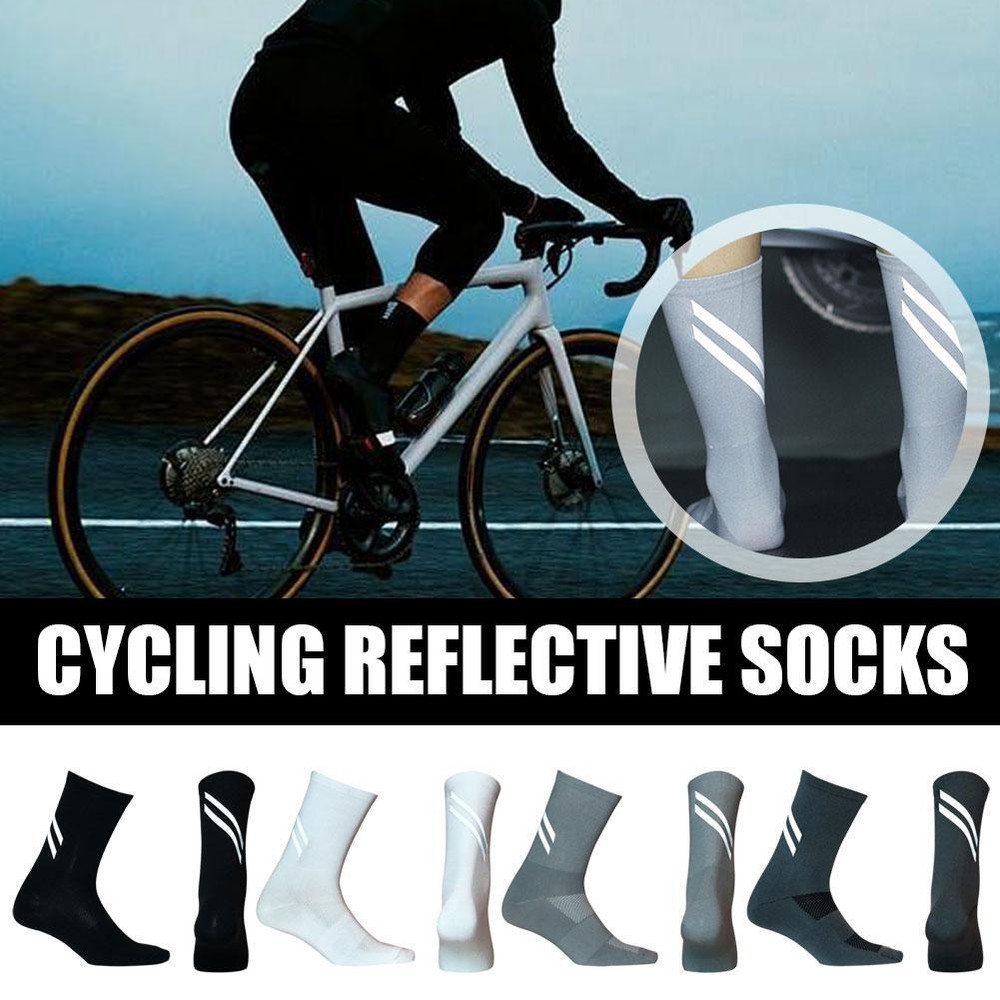 Bicycle Sports Cycling Socks Moisture Wicking High Bounce Reflective Socks η⭐ л⭐