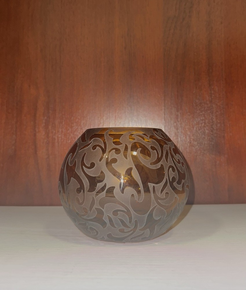Michael Weems Elise Amber Rose Gold Decorative Bowl