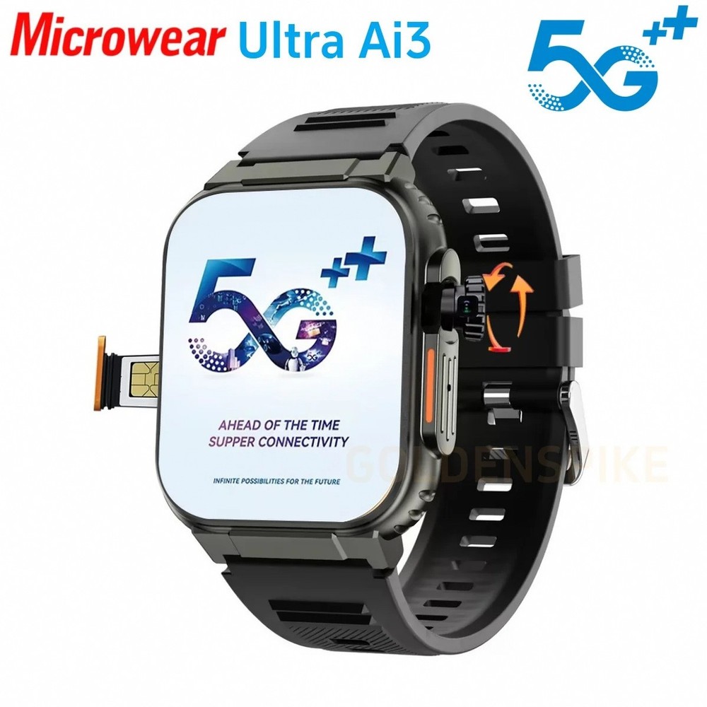 Smartwatch with 4G Calling, Rotating Camera, and AMOLED Display