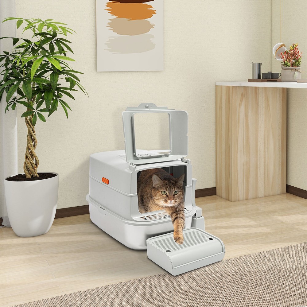 Cat Litter Box Large Litter Box for Big Cats Cat Litter Box with High Sides