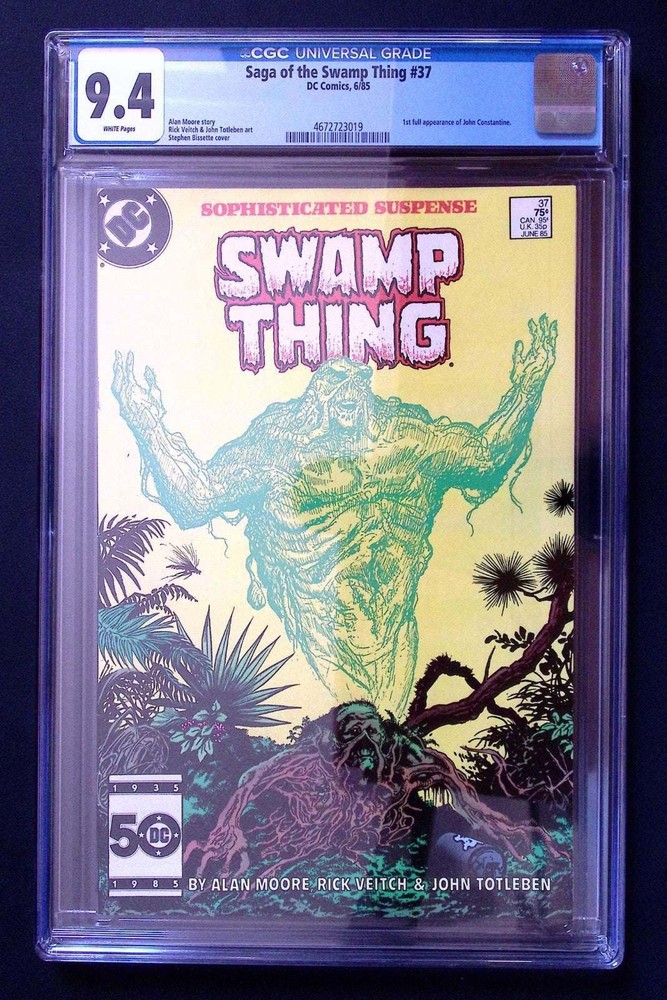 Saga of the Swamp Thing #37 CGC 9.4 White Pages 1st John Constantine