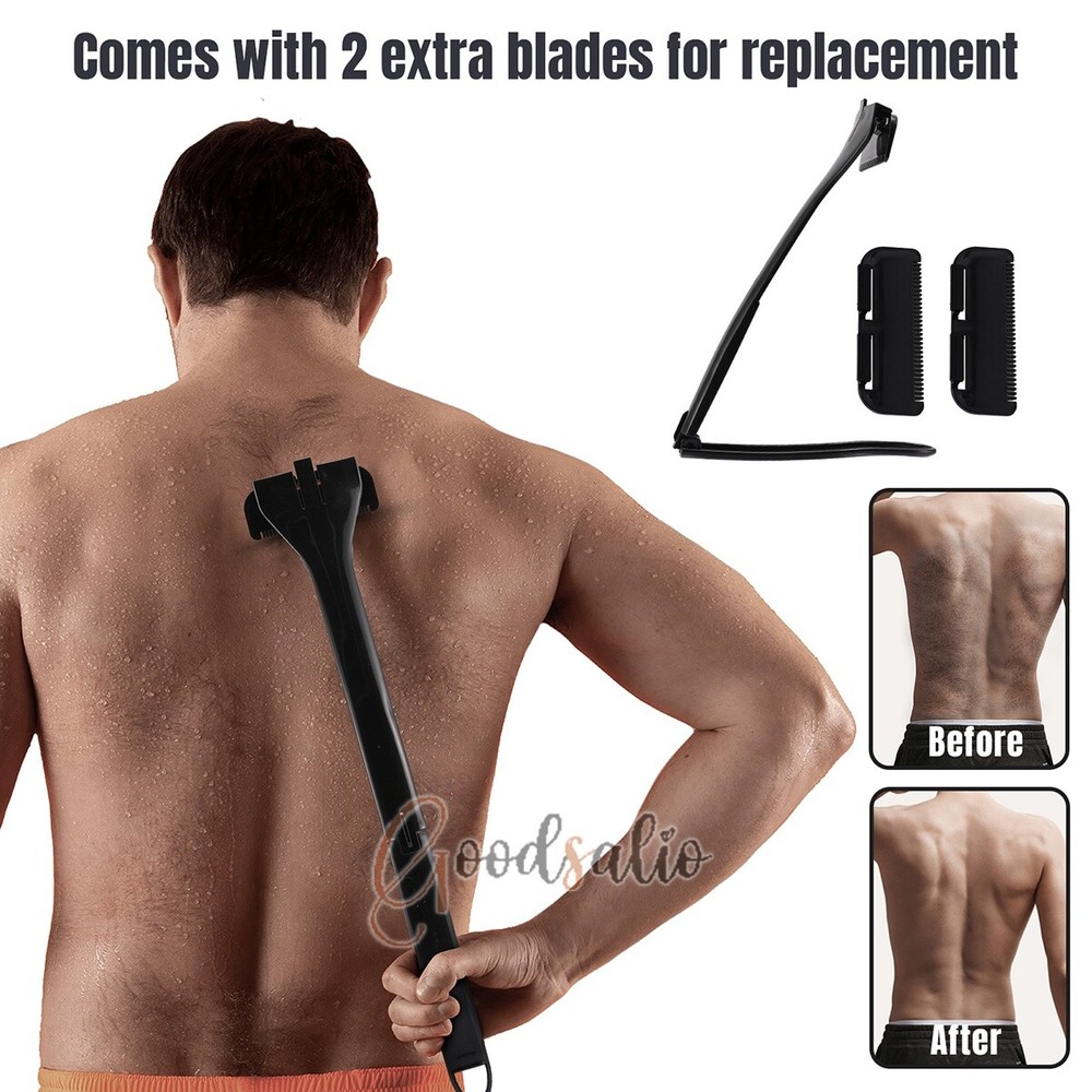 Long Handle Foldable Men's Back Razor Electric Body Epilator Face Shaver Trimmer