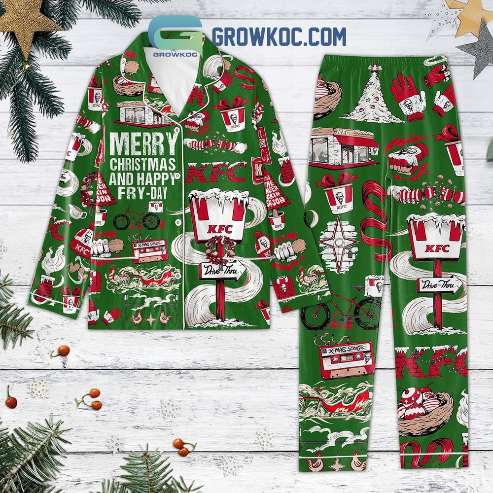 KFC Merry Christmas Happy Fry Day Pajamas Set For Holiday Season