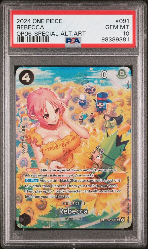 Rebecca (SP) OP06 PSA 10 - One Piece OP05-091 Wings of the Captain Foil English
