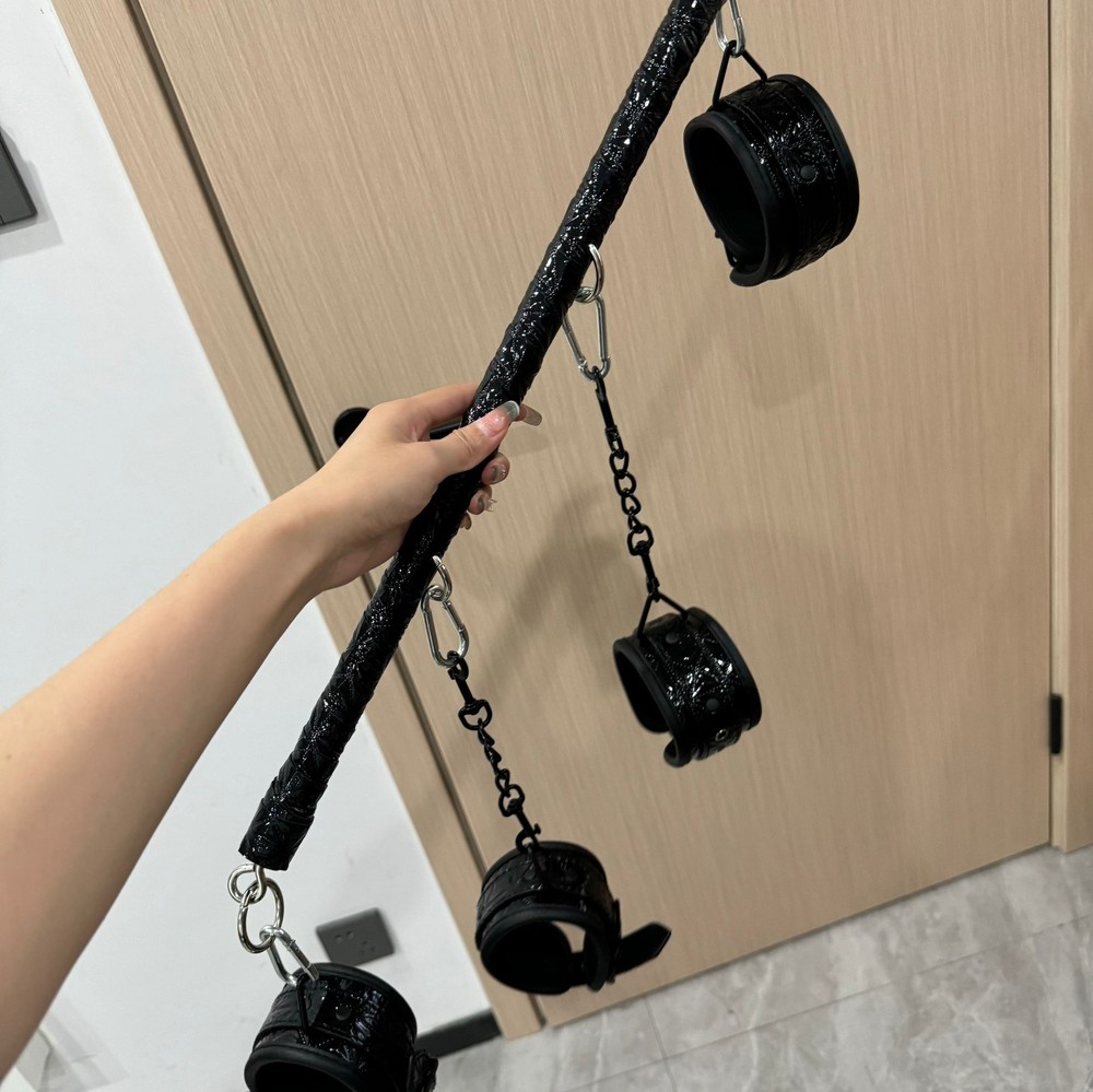 PU Leather Open Leg Bar Handcuffs Ankle Cuffs BDSM Bondage Adult Roleplay Games