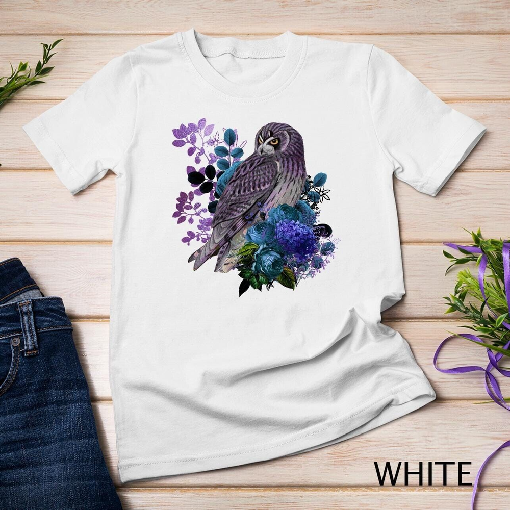 Unisex Floral Owl Mystic Owls Cute Owls Lovers T Shirt Sweatshirt