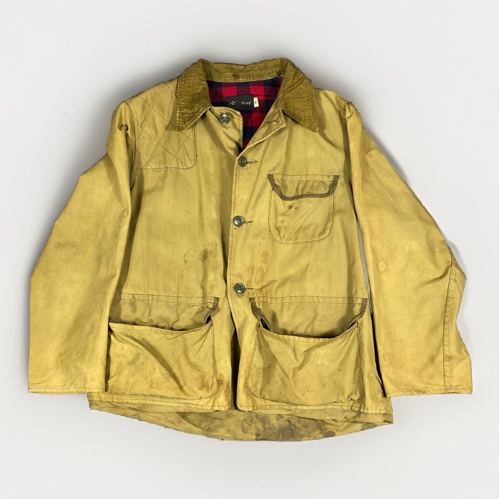 Vintage Red Head Game-Pouch Barn Chore Coat Hunting Jacket Men’s Size M 80’s