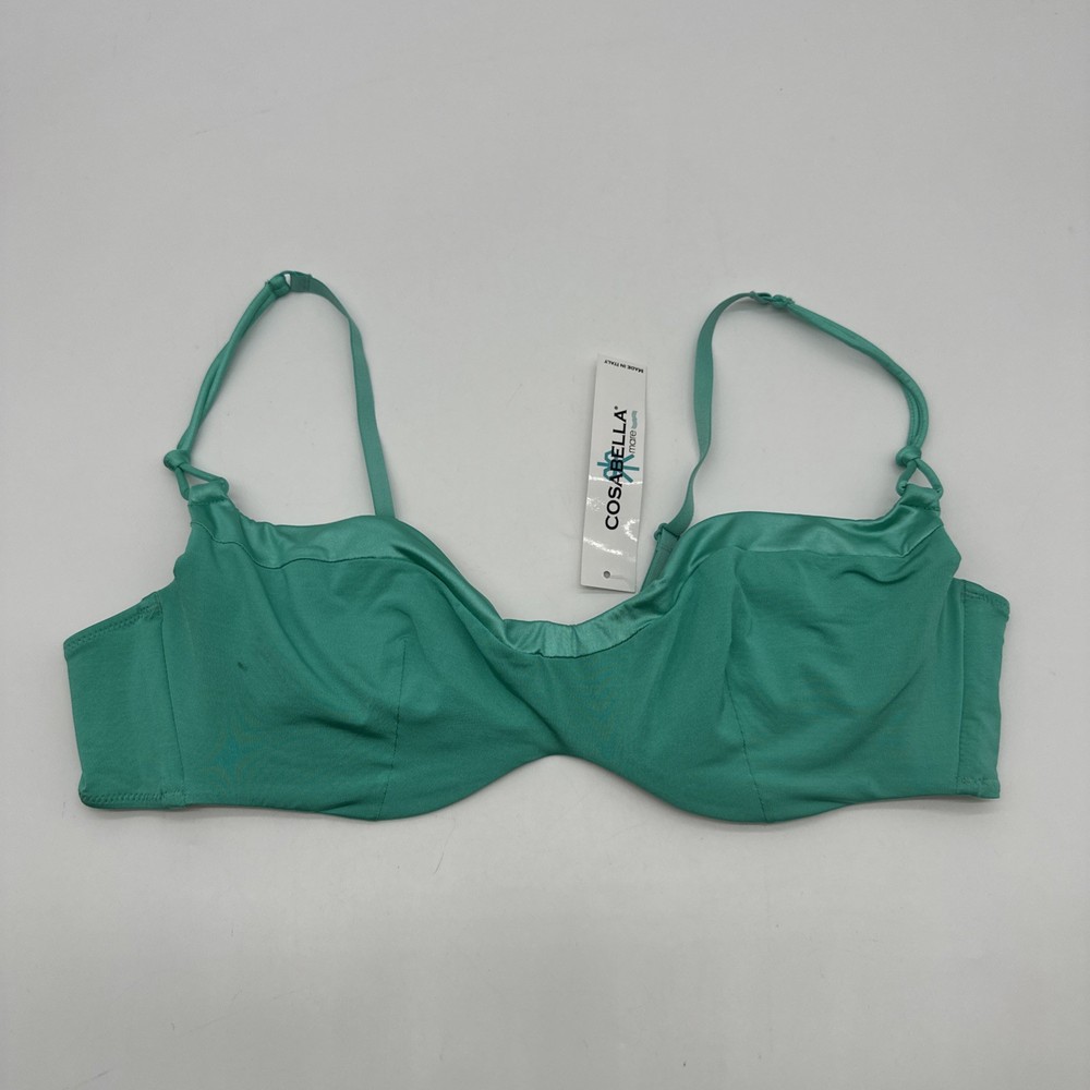 Cosabella  Mare Tuxed Bahia Women Size 5 Tuxedo Demi Cup Top Swim In Italy.34585