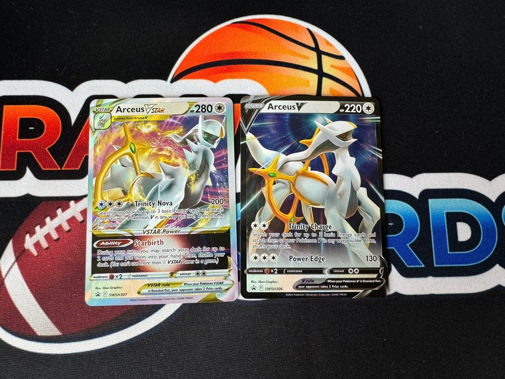Arceus VSTAR SWSH307 & Arceus V SWSH306 BLACK STAR PROMO SET - MINT