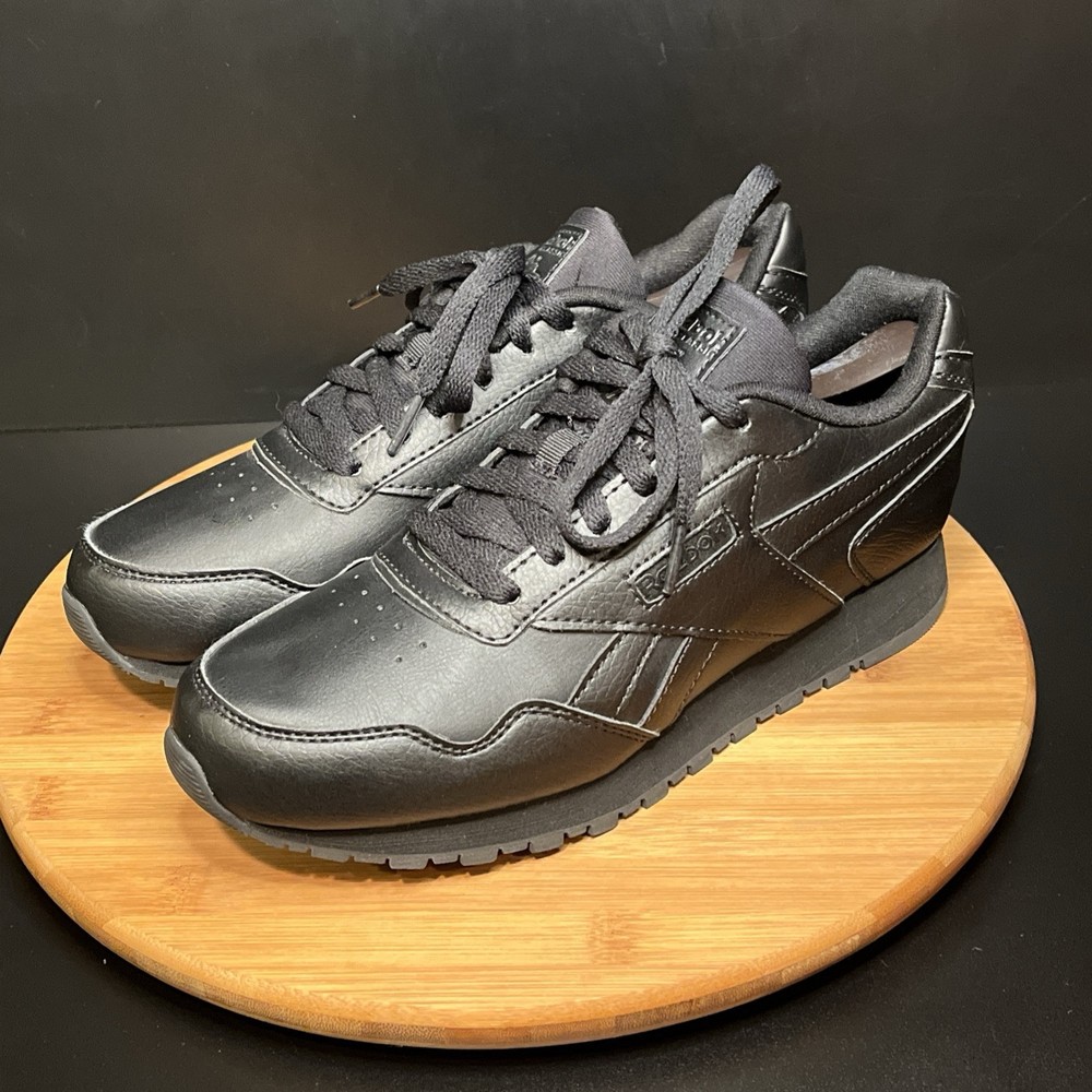 Reebok Classic CL Harman Run Sneakers Black Retro Trainers Womens Size 9