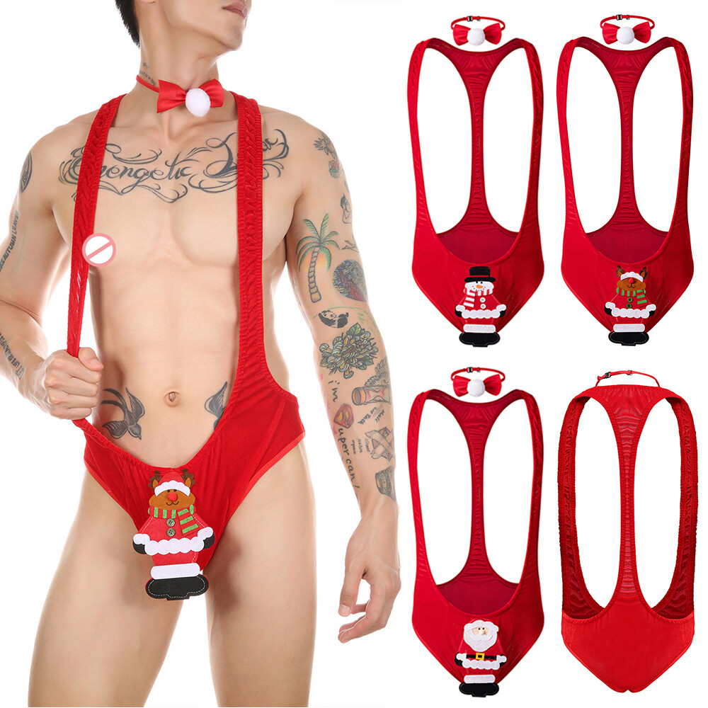 Bodysuit Jumpsuit Male Mankini Sexy Jockstrap Leotard Lingeries