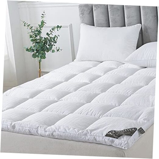 Mattress Topper Twin 2 Inch Cooling Plush Pillow Top 400TC Cotton Mattress