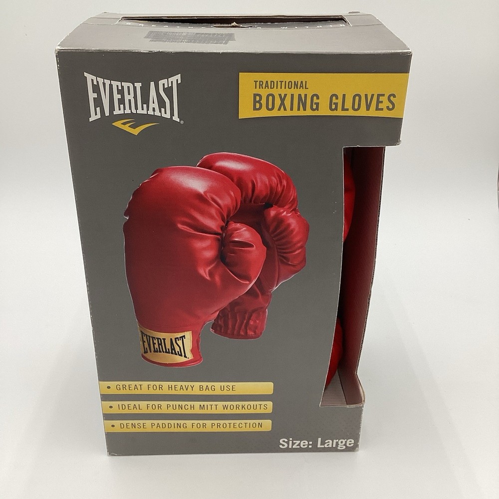 Everlast Traditional Boxing Gloves Large Open Box Model 2964T