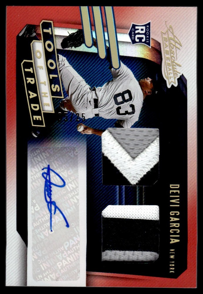 2021 Absolute Tools/Trade Dual Swatch Signatures Spectrum Red #2 Deivi Garcia/25