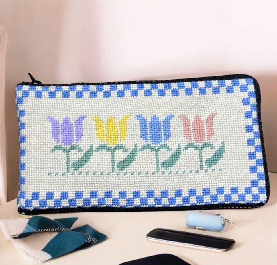 Handcrafted Multiuse Pouch, Makeup Bag with Wristlet