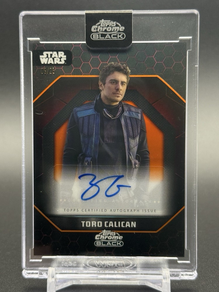 2024 Topps Chrome Black Star Wars Jake Cannavale as Toro Calican Auto Orange /25