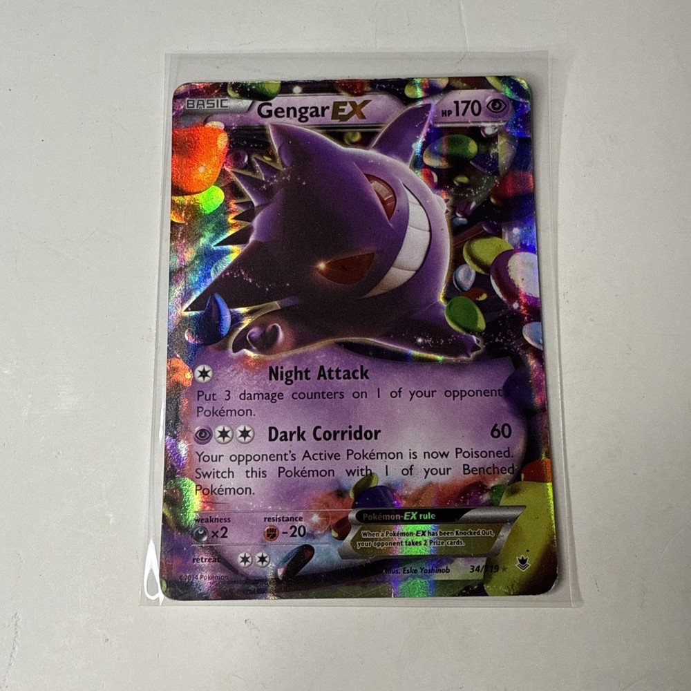 Gengar EX Holo 34/119 XY Phantom Forces Pokemon Card