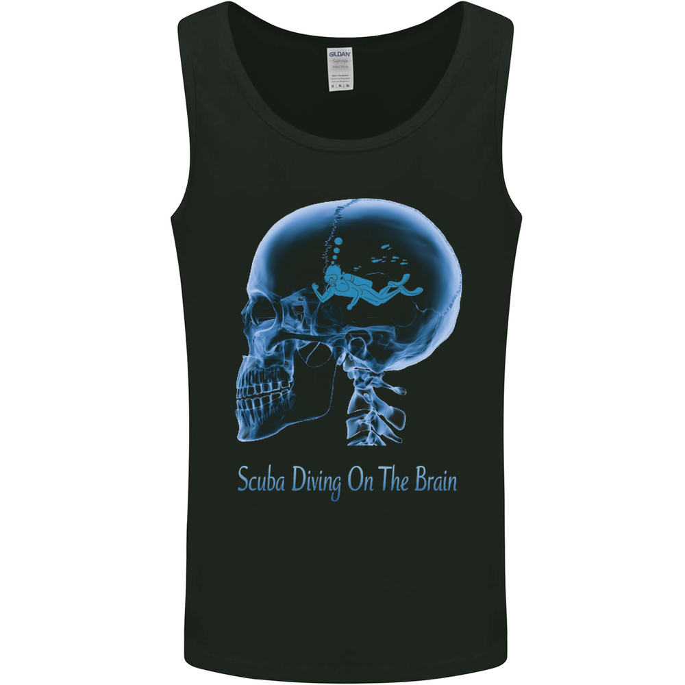Scuba Diving on the Brain Diver Dive Mens Vest Tank Top