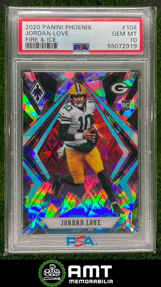 55072919 2020 Panini Phoenix Jordan Love Fire & Ice 35/50 Packers PSA 10 RC