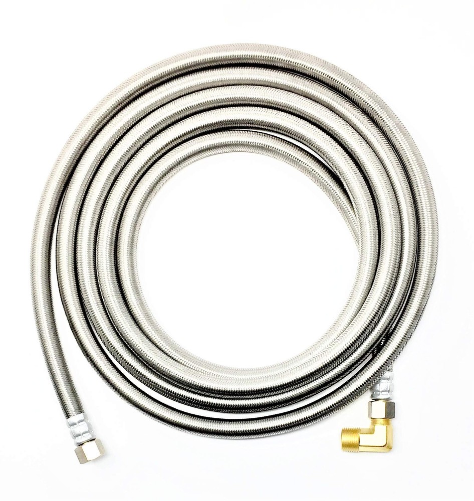 Shark Industrial Premium Stainless Steel Dishwasher Hose - 10 FT No-Lead Burs...