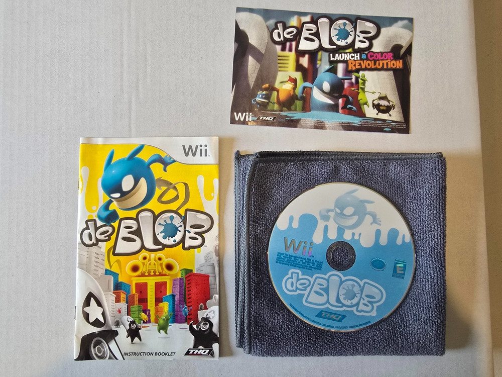 De Blob Nintendo Wii With Manual, No case. Tested Working.