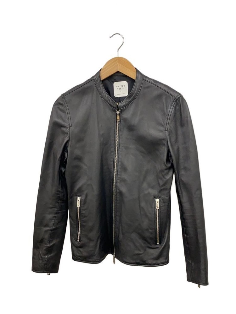 United Tokyo Leather Jacket Blouson/2/Sheep Leather/Blk/Plain/406152001 6681
