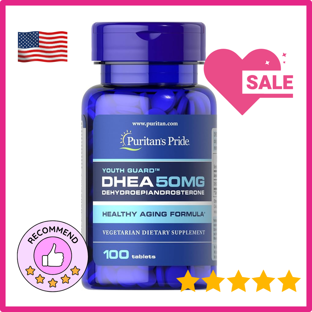 Puritan's Pride DHEA 50Mg Dietary Supplement, Promote Sugar Metabolism 100 Count