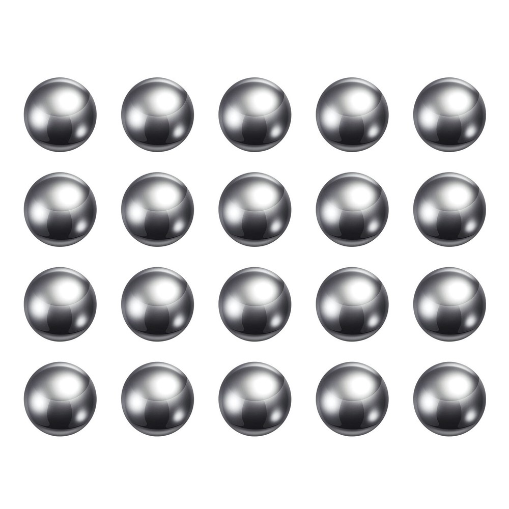 20pcs Precision Balls 14mm Diameter G10 Chrome Steel Ball for Bearings, Silver