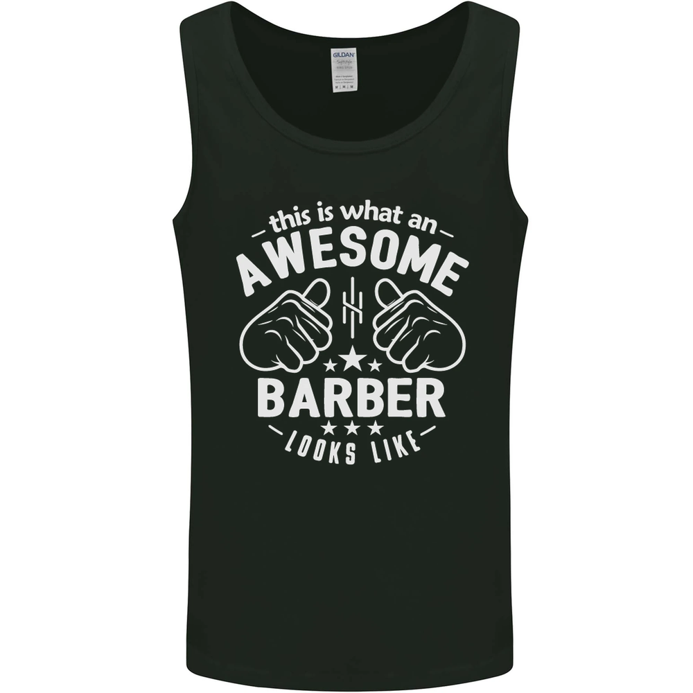 Awesome Barber Design Mens Vest Tank Top  