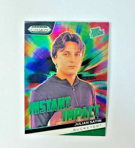2024 Panini Prizm Draft Picks Instant Impact Julian Sayin Green Prizm RC
