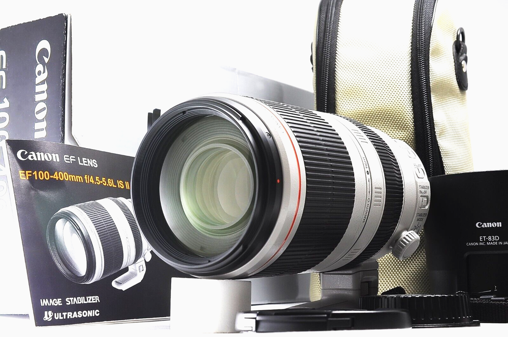 Canon EF 100-400mm f/4.5-5.6 L IS II USM Lens w/Original Box, Case -Mint- #8569