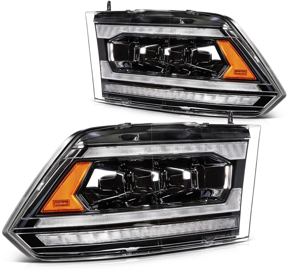 L+R Pair Headlights Assembly w/LED DRL For Dodge Ram 1500 2500 3500 2009-2018