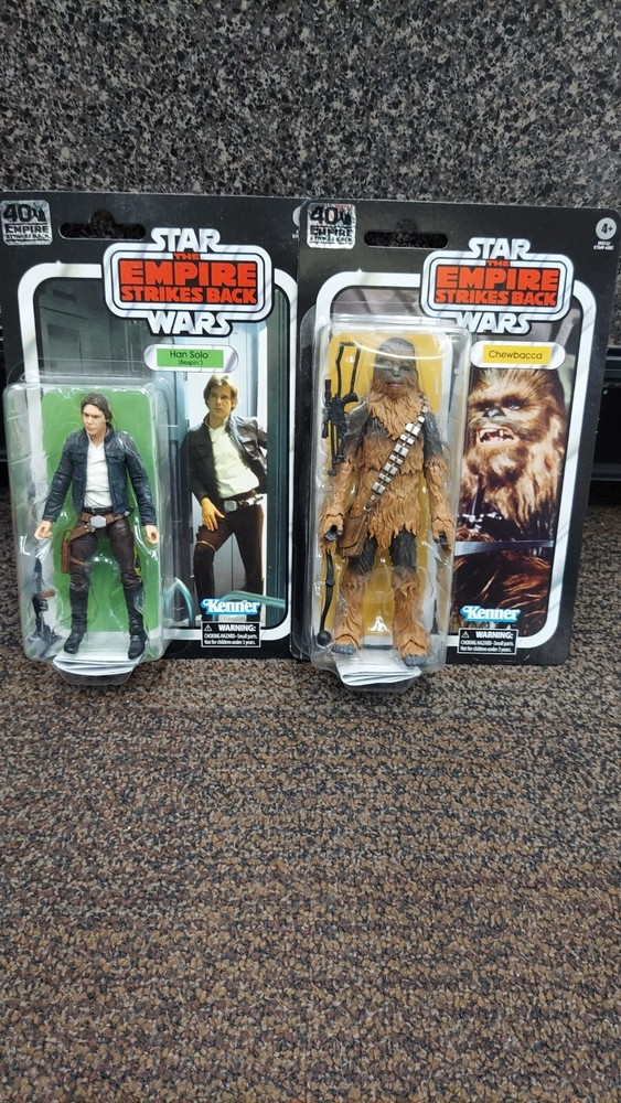 Star Wars Black Series Empire Strikes Back Han Solo (Bespin) & Chewbacca NOC