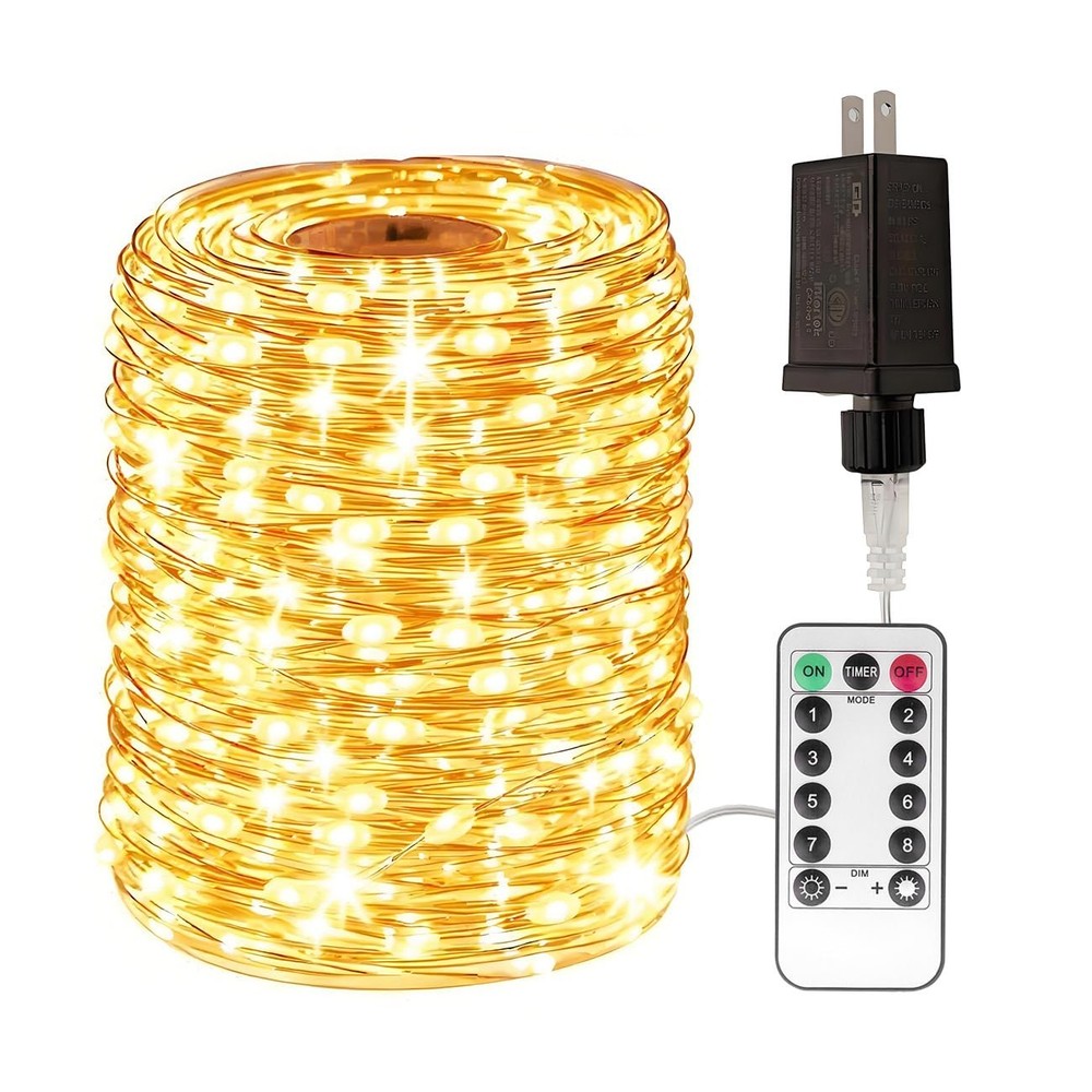 660FT Extra Long Fairy Lights Plug in 2000 LED Silver Wire Outdoor Waterproof...