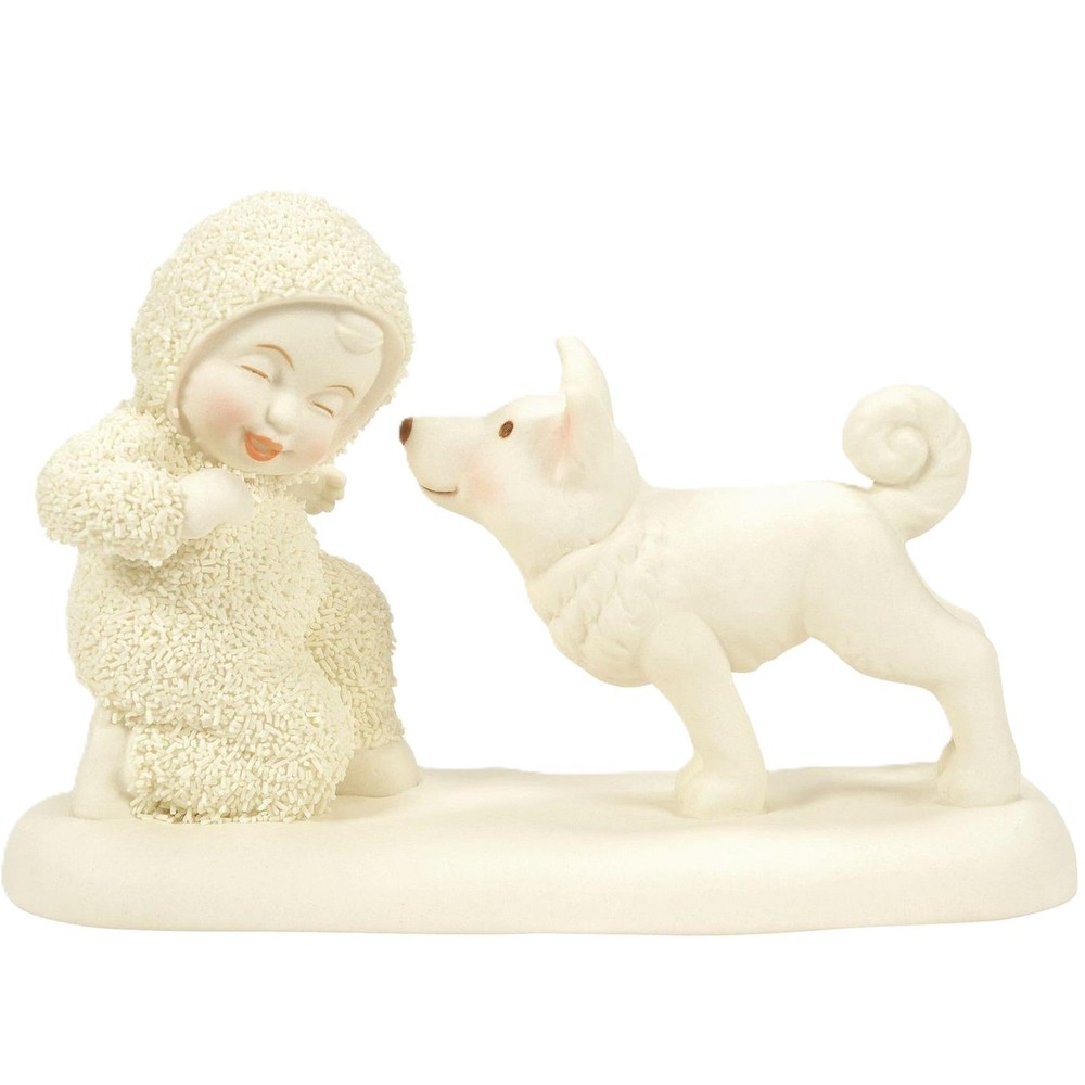 ✤ New Dept 56 SNOWBABIES Porcelain Figurine LAUGHING WITH MY BESTIE Dog Friends