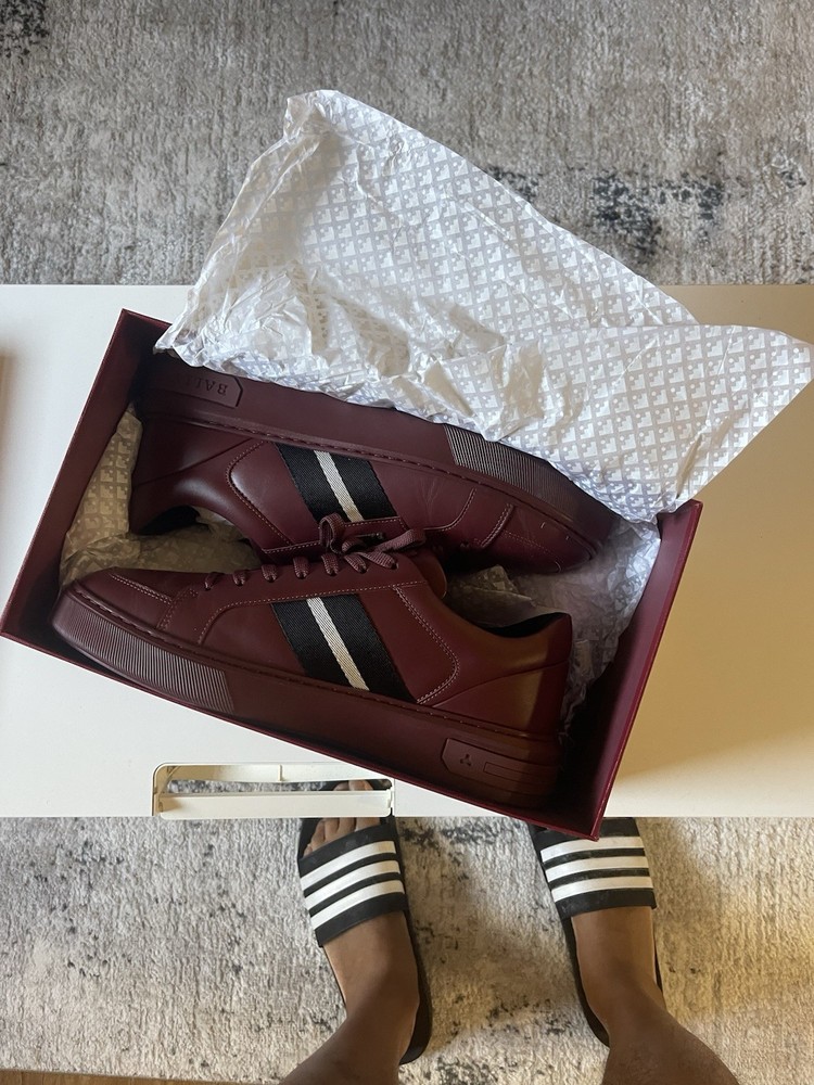 Bally Berlin Men's Sneakers Size 12 Black/Burgundy