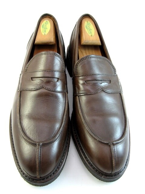 Allen Edmonds Denali Mens Leather Slip-On Penny Loafers Size 9.5 D Brown DISC 438N