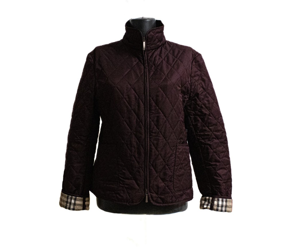 Burberry women quilted nova chek jacket Red M size