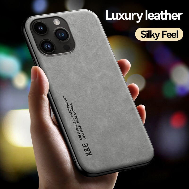 Premium Magnetic Leather Case for iPhone 16e 16 Pro Max 15 14 13 12 11 Shockproof Protection