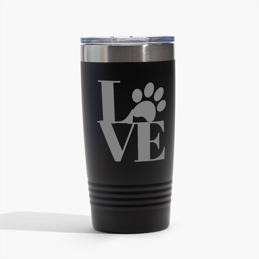 LOVE - Black 20oz Tumbler - Perfect for Gifts! Free Shipping!