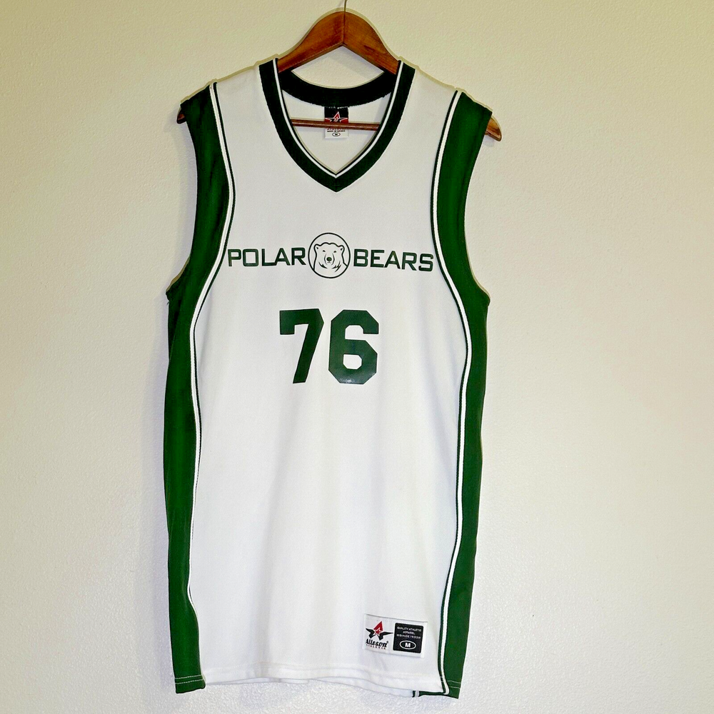 Polar Bear 76 Alleson Athletic Mens Basketball Jersey Youth Size Medium